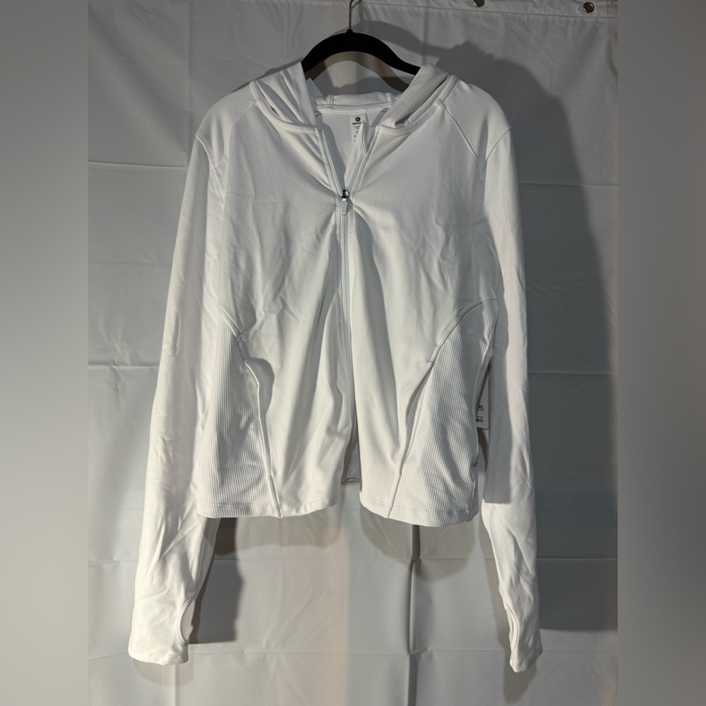 90 degree by Reflex Lux Hayden Full Zip Women’s White Jacket Size X-Large New